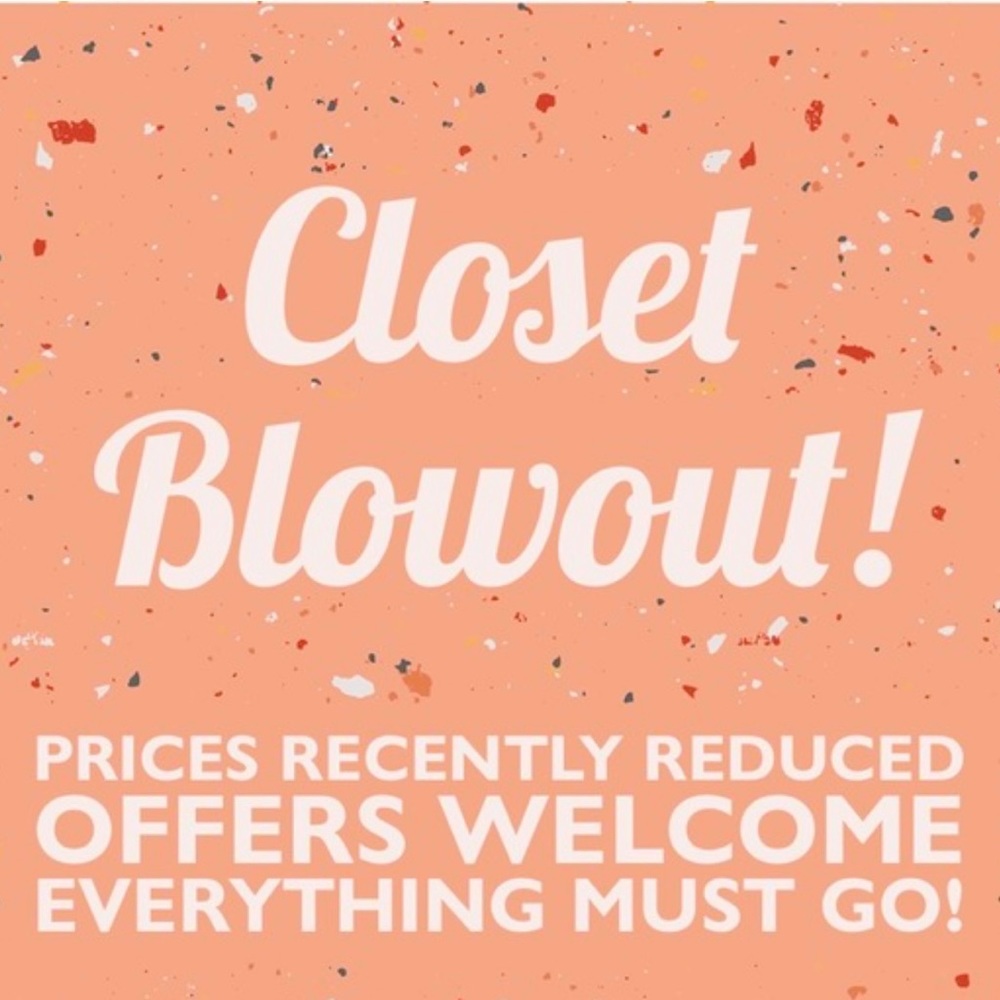 CLOSING CLOSET SALE.